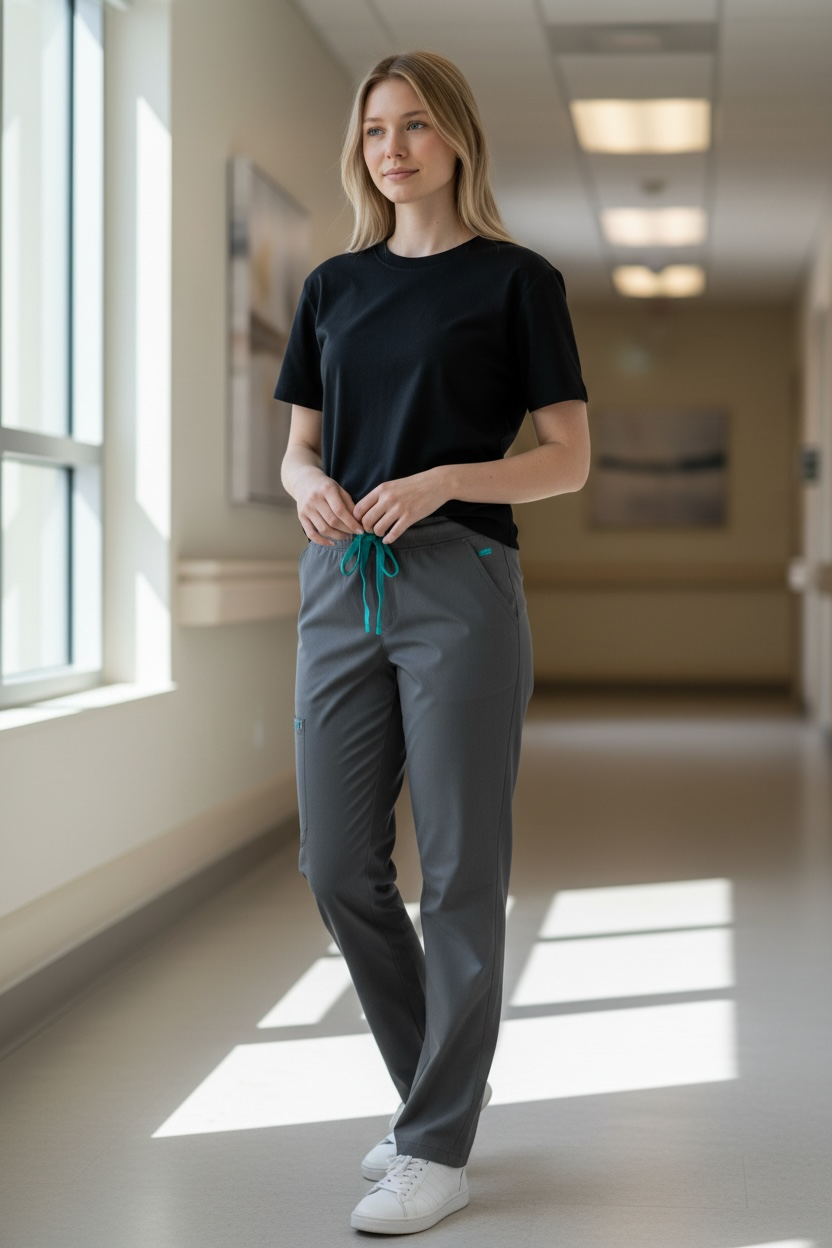 Women’s FIGS Technical Collection Scrub Pants Medium Graphite Gray – Performance Medical Wear | Modern Fit