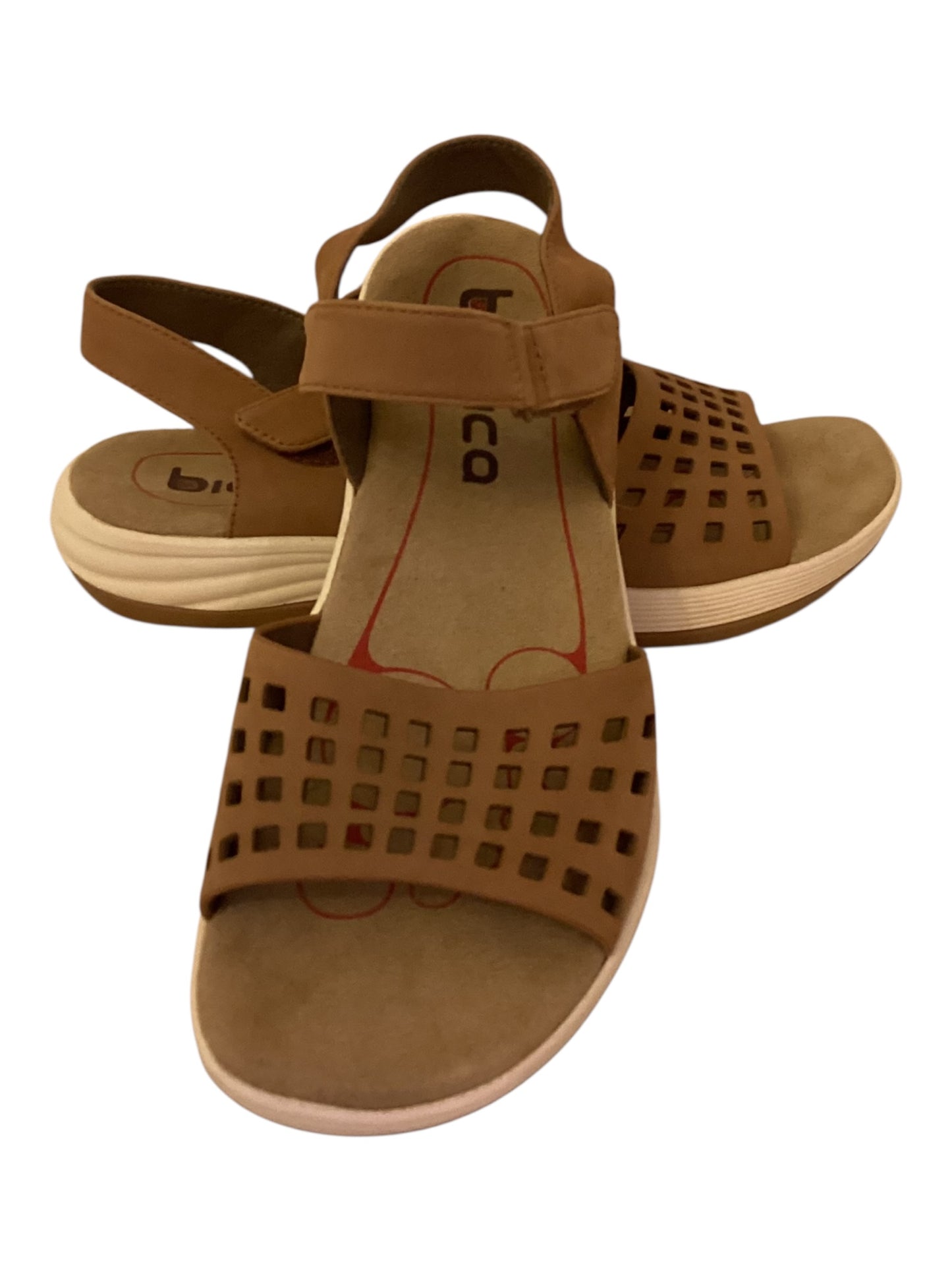 Bionica Yolanda Women’s Camel Ankle Strap Sandals – Size 7.5 Comfort Wedge Sandals