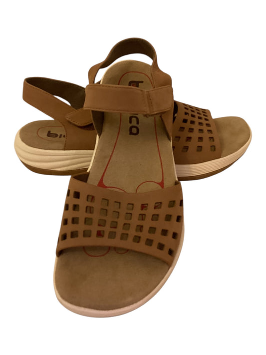 Bionica Yolanda Women’s Camel Ankle Strap Sandals – Size 7.5 Comfort Wedge Sandals