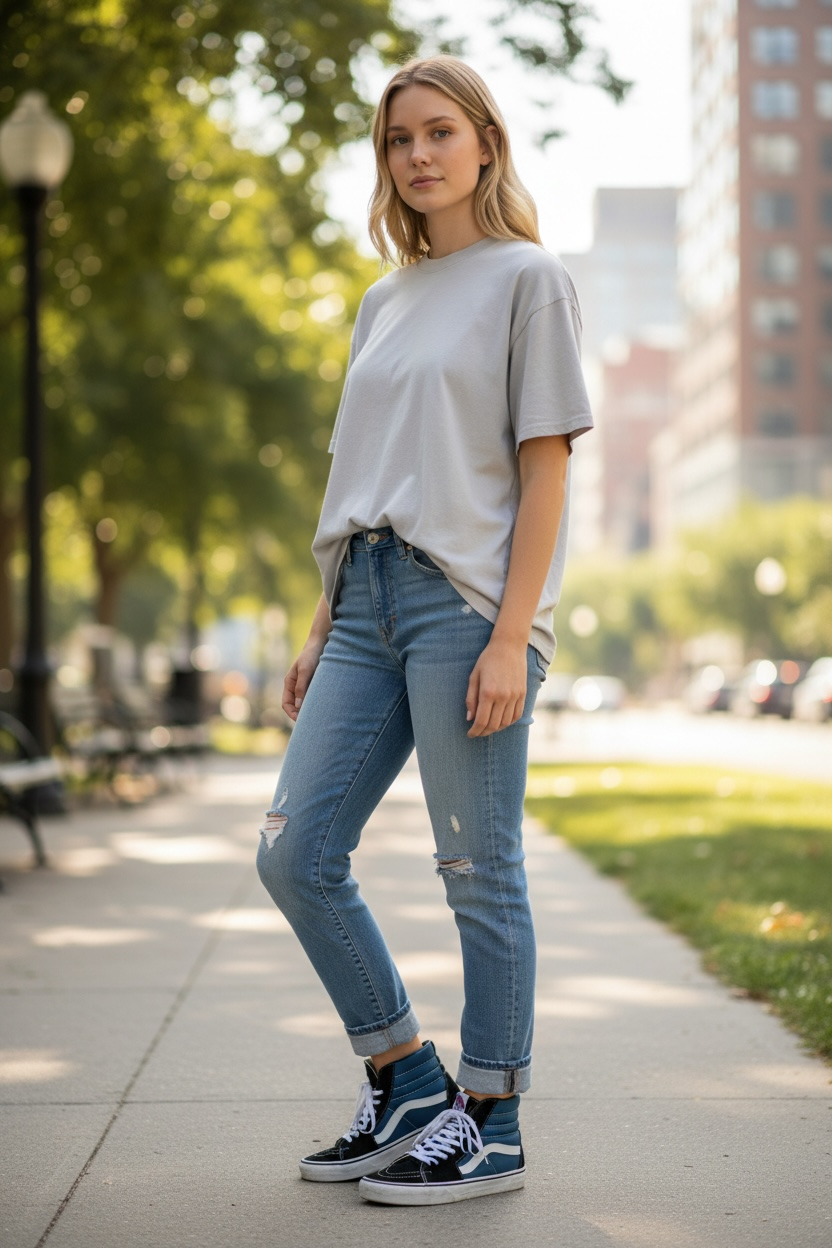 Unisex Vans Sk8-Hi Navy Blue High-Top Sneakers | Women’s 9 / Men’s 7.5