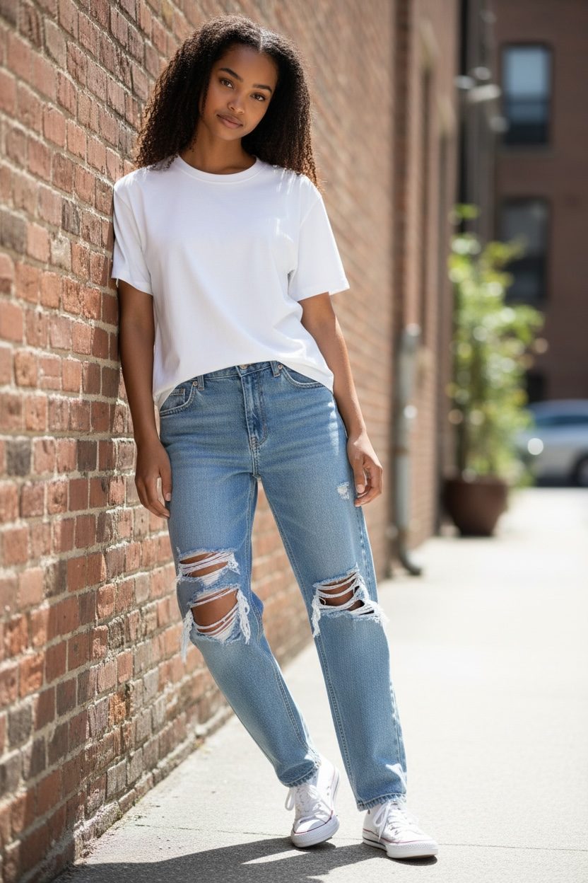 American Eagle Women’s Distressed Ripped Light Wash Jeans Size 2
