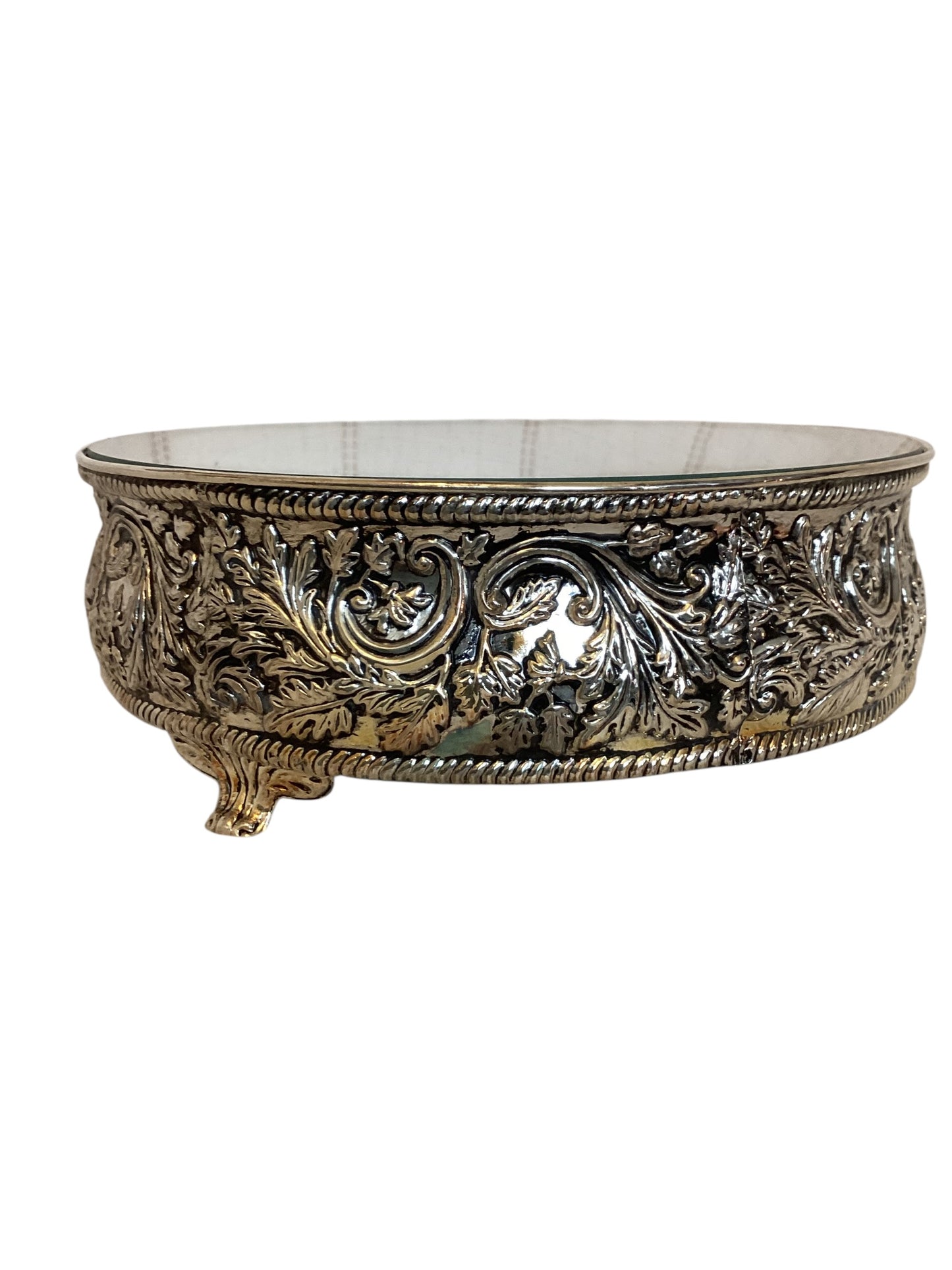 Studio Silversmiths Silver-Plated Mirror Cake Platter 12” | Elegant Serving Tray