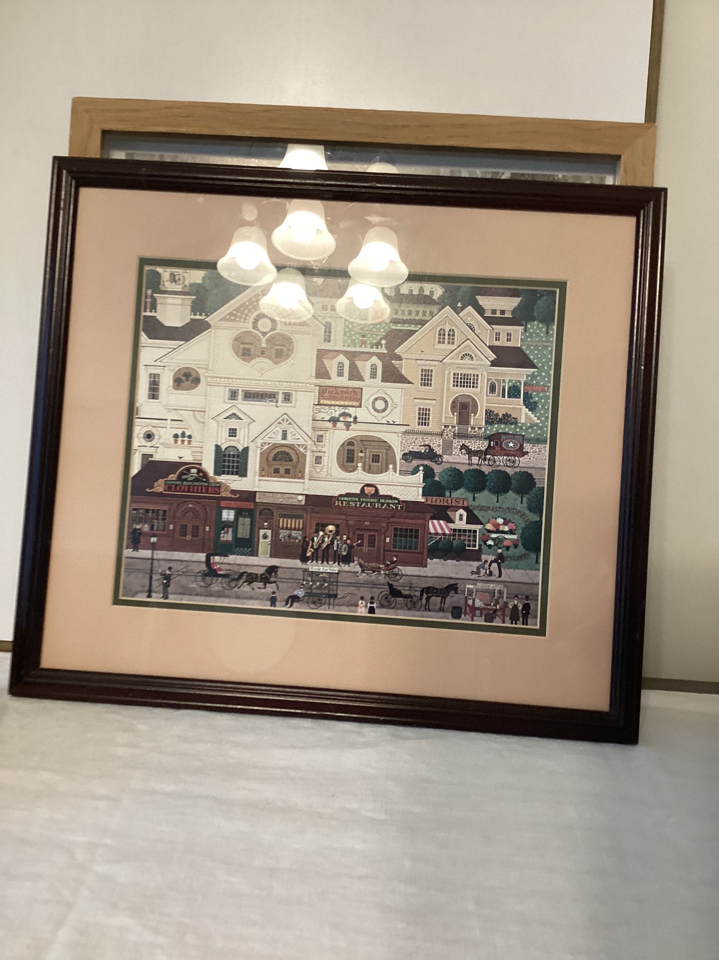 Charles Wysocki “Derby Square” Newly Framed American Art