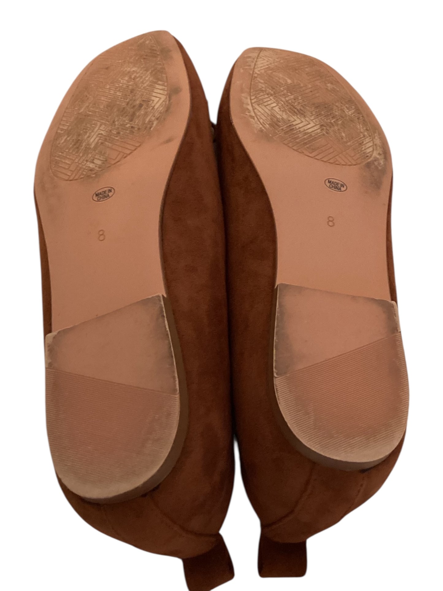 Women’s Madatope Brown Suede Ballet Flats – Size US 8 | Classic Slip-On Comfortable Flats