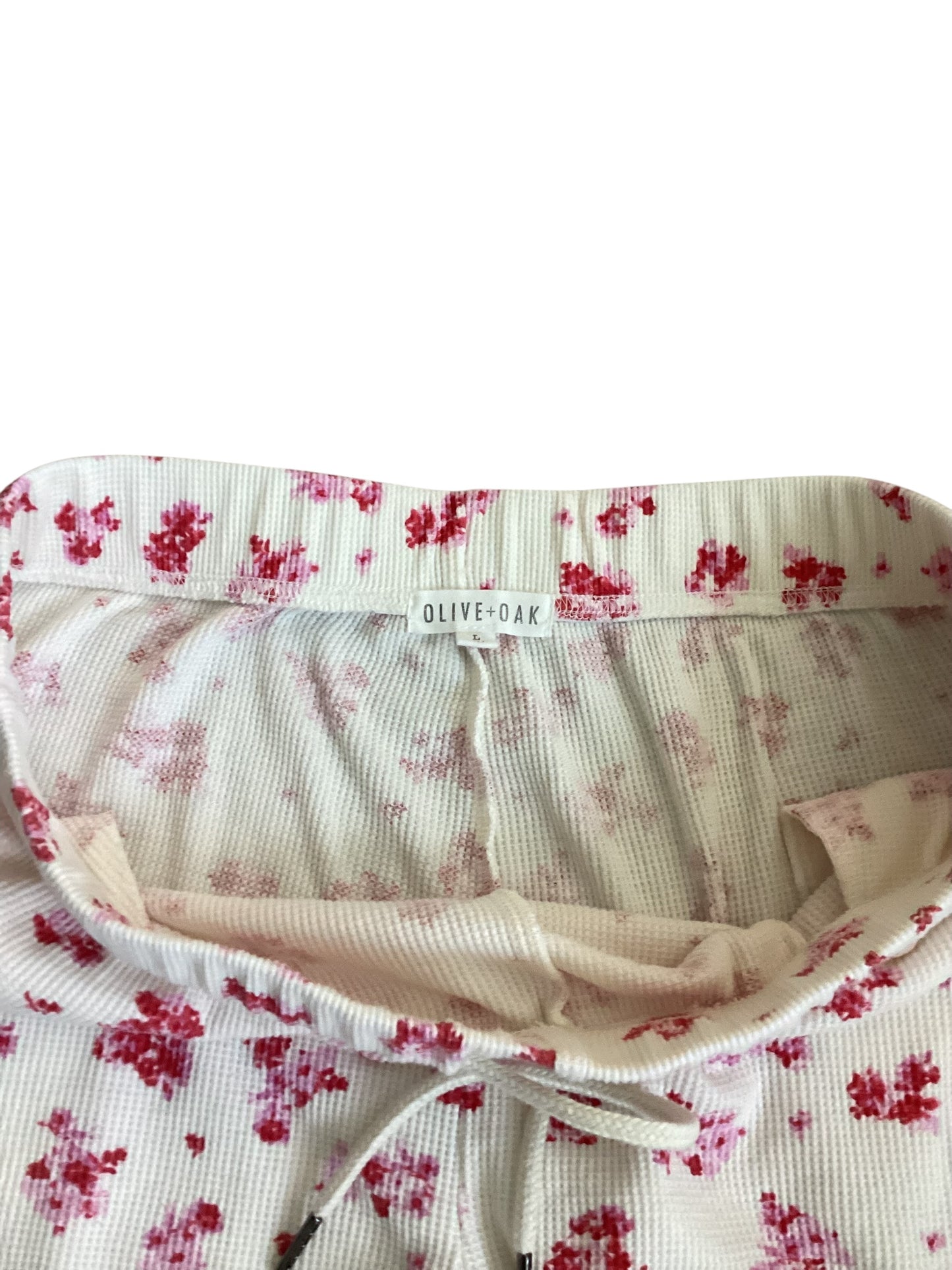 Olive + Oak Women’s Floral Waffle Knit Lounge Pants Size Large