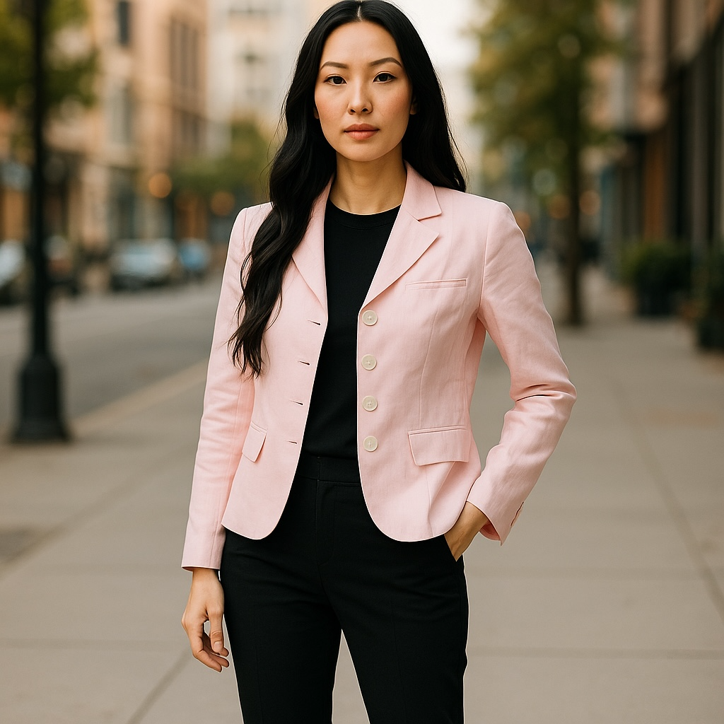 Lauren Ralph Lauren Women’s 100% Linen Button Up Blazer