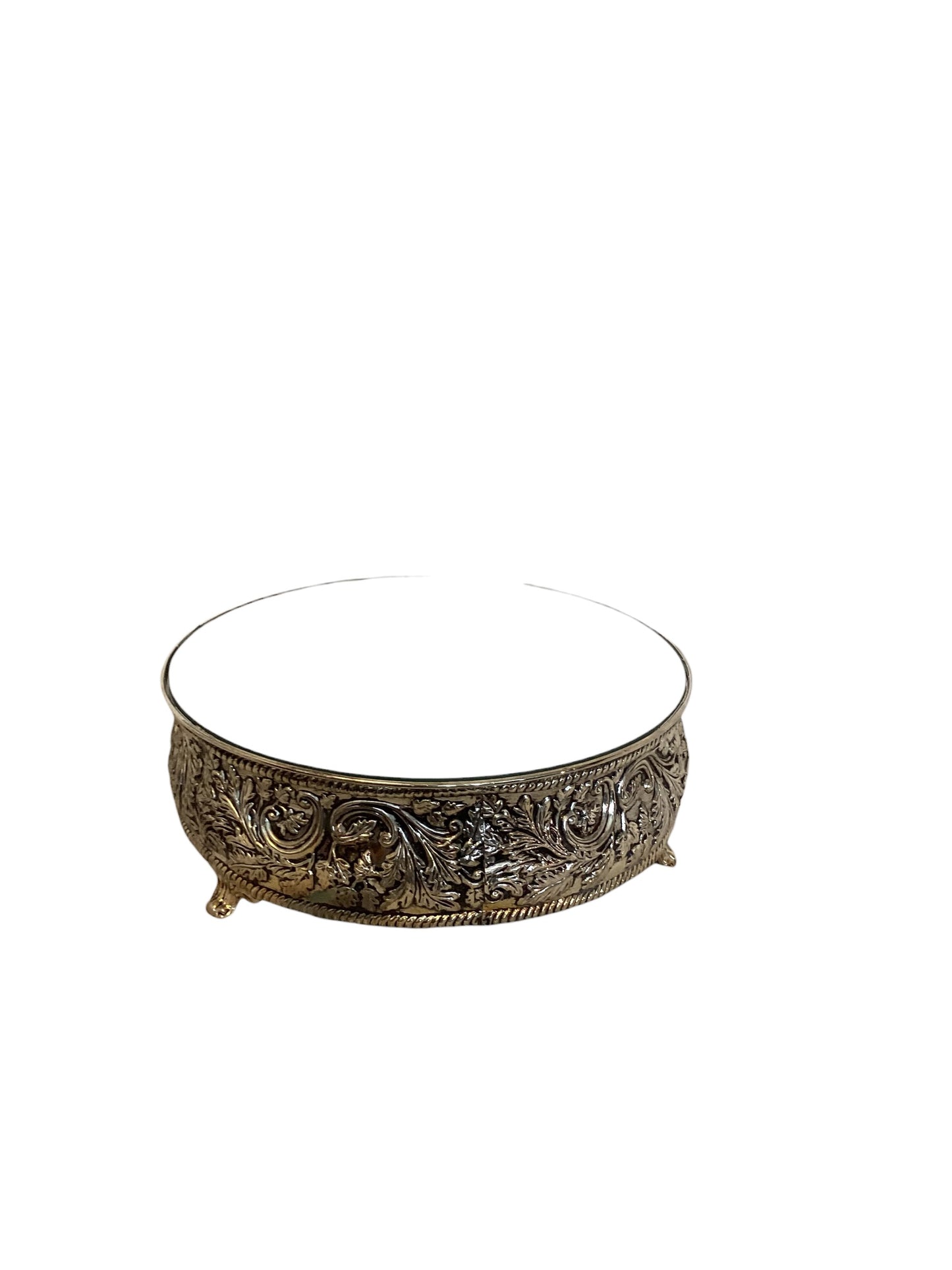 Studio Silversmiths Silver-Plated Mirror Cake Platter 12” | Elegant Serving Tray
