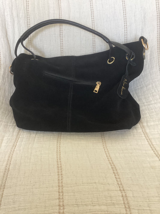 Nico Louise Black Suede Bag