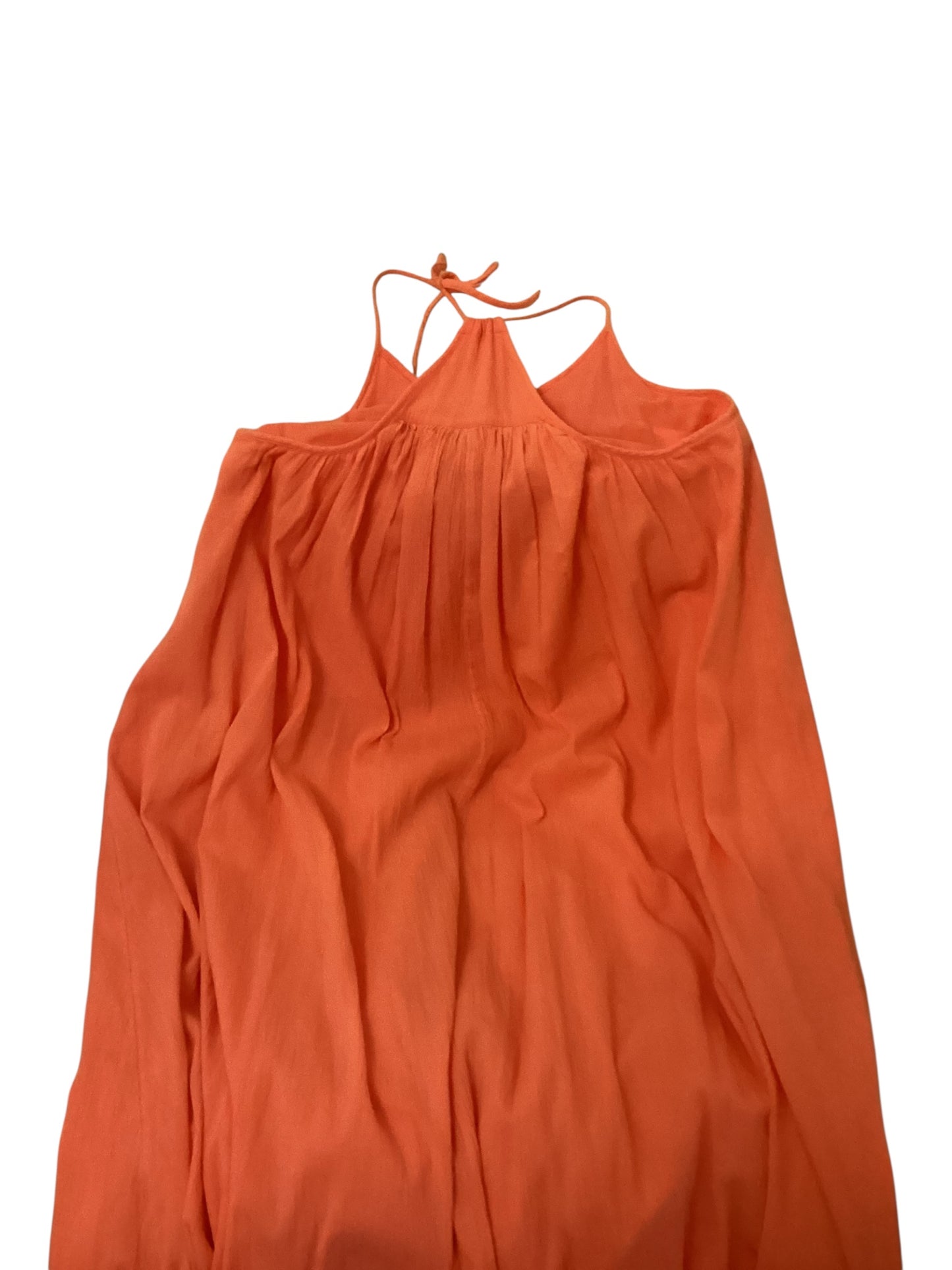 GAP Women’s Coral Halter Maxi Dress – Size Small Full-Length Summer Dress Elegant Sleeveless Long Dress