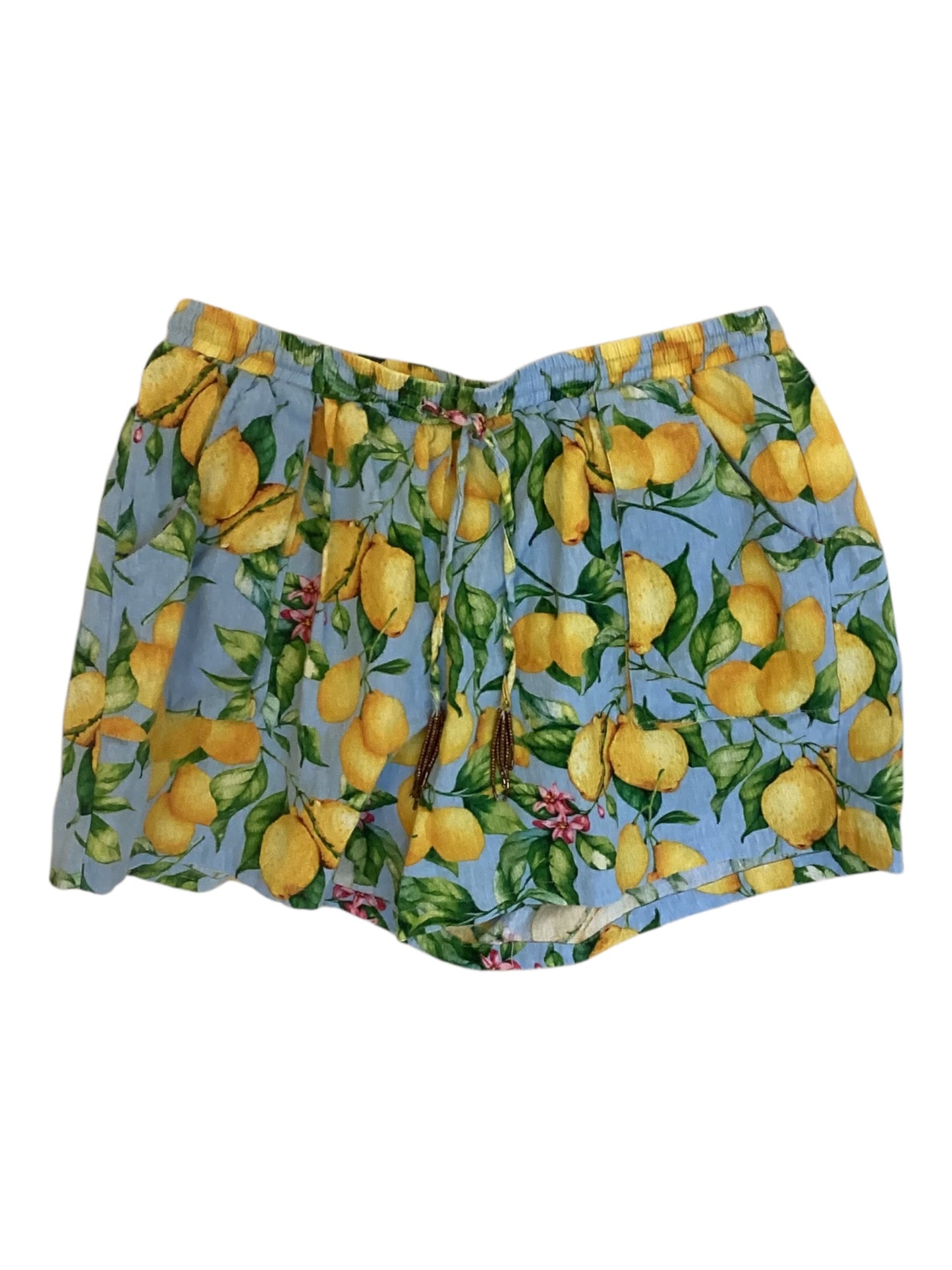 For Cynthia Women’s Lemon Print Shorts Size Large