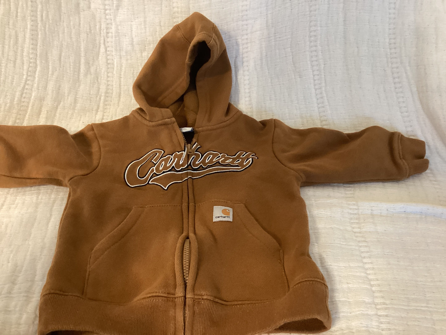 Boys Carhartt Embroidered Zip-Up Hoodie (18M)