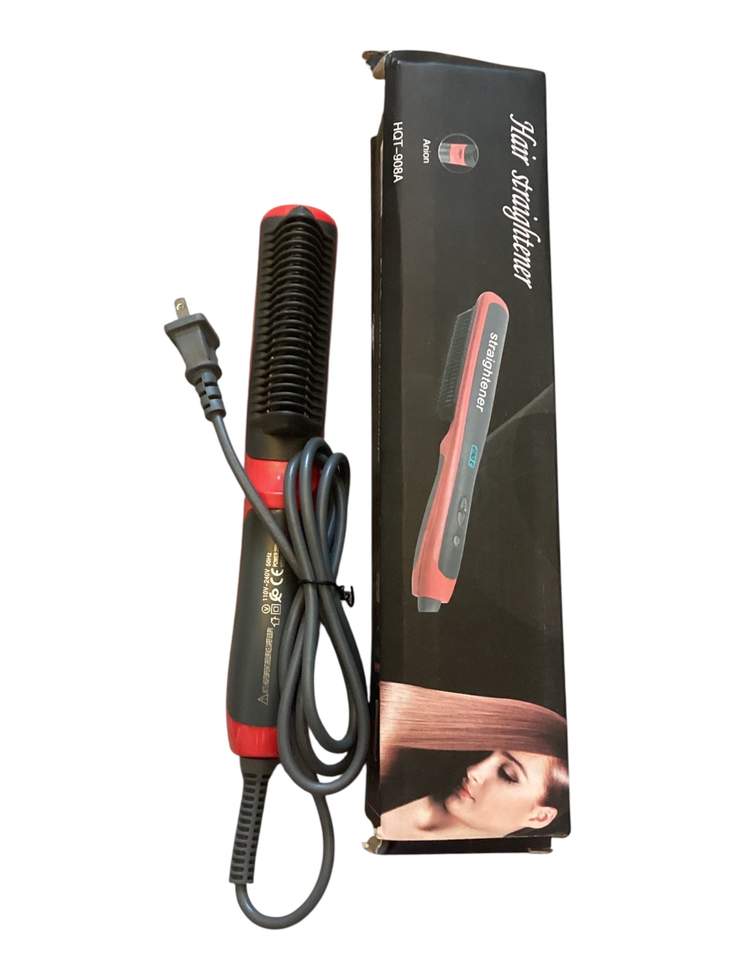 Electric Anion Hair Straightener with LED Display | Professional Flat Iron Styling Tool