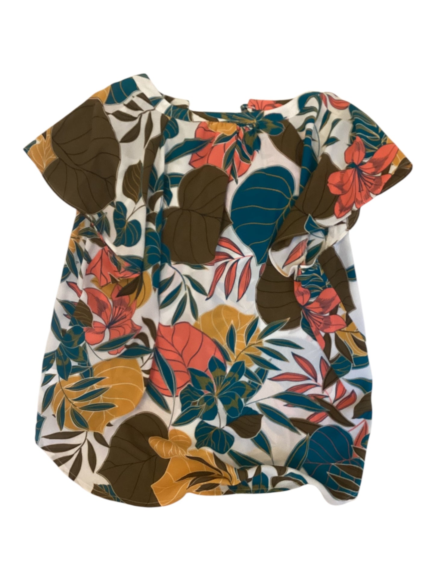 Liz Claiborne Women’s Floral Print Short Sleeve Blouse Size PL