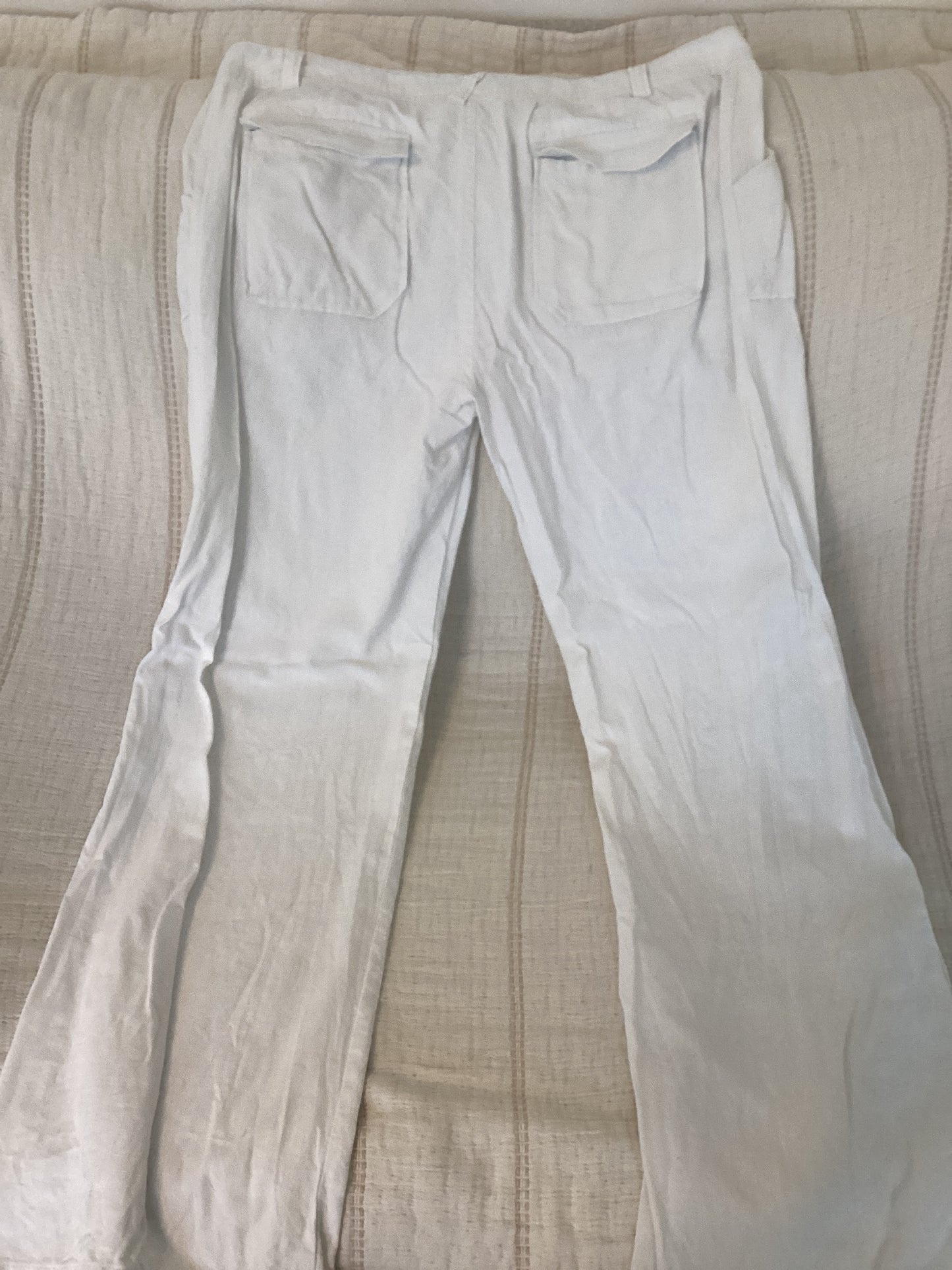 Body Central 100% Linen Wide Leg Pants (XL)