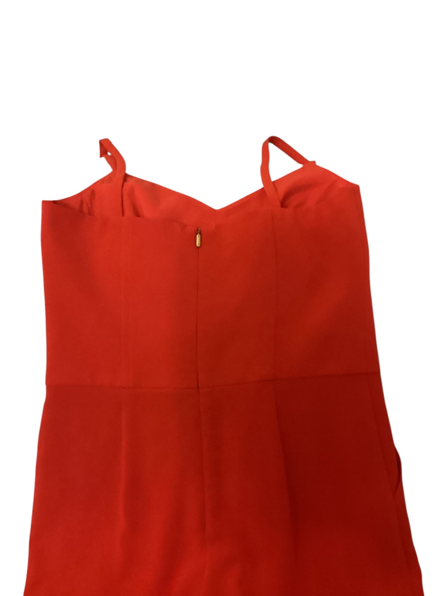 Trina Turk Sunbeam Jumpsuit – Red / Sunset Tangerine Diamond Cutout Romper Size 4