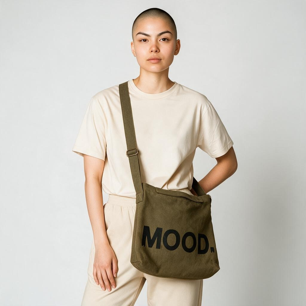 Soymwin MOOD Canvas Crossbody Tote Bag Army Green Casual Shoulder Bag