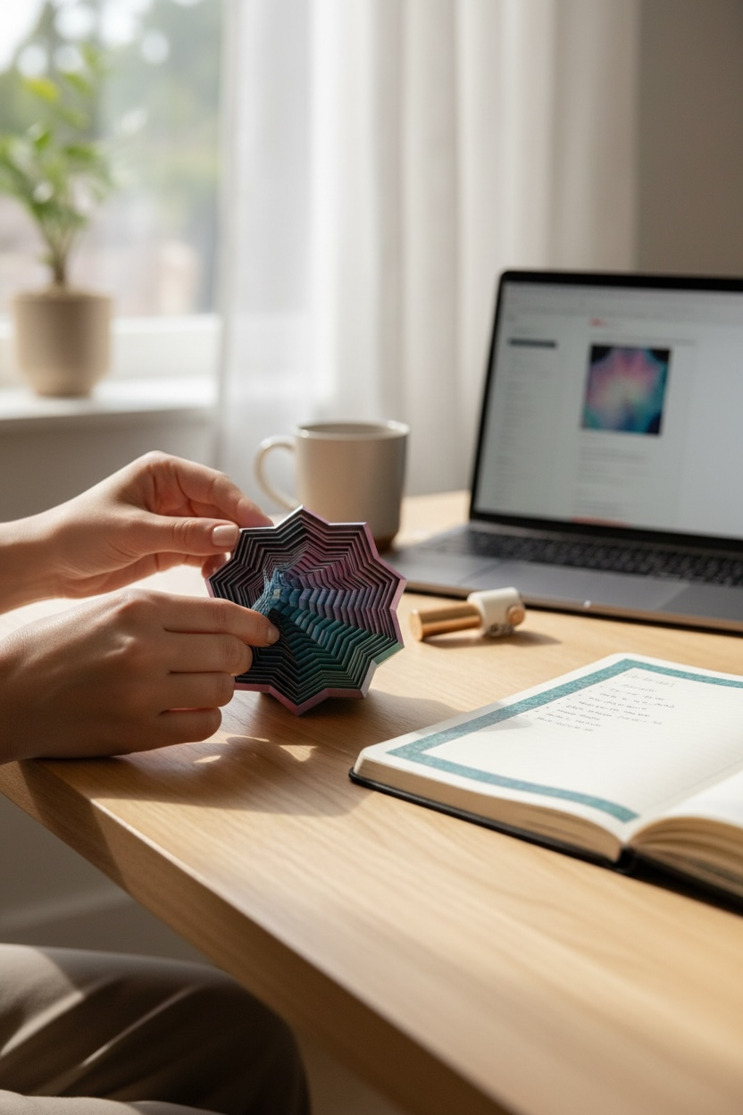 3D Printed Expanding Sensory Fidget Star Toy | Transforming Stress Relief Hand Toy