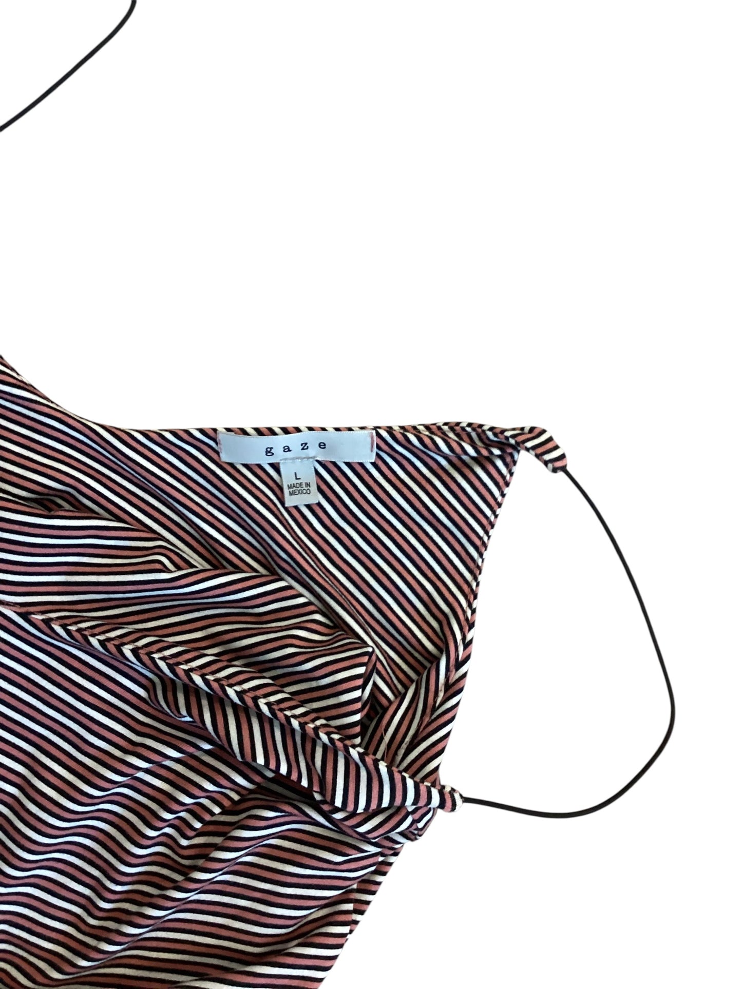 Gaze Women’s Striped Bodysuit – Size Large