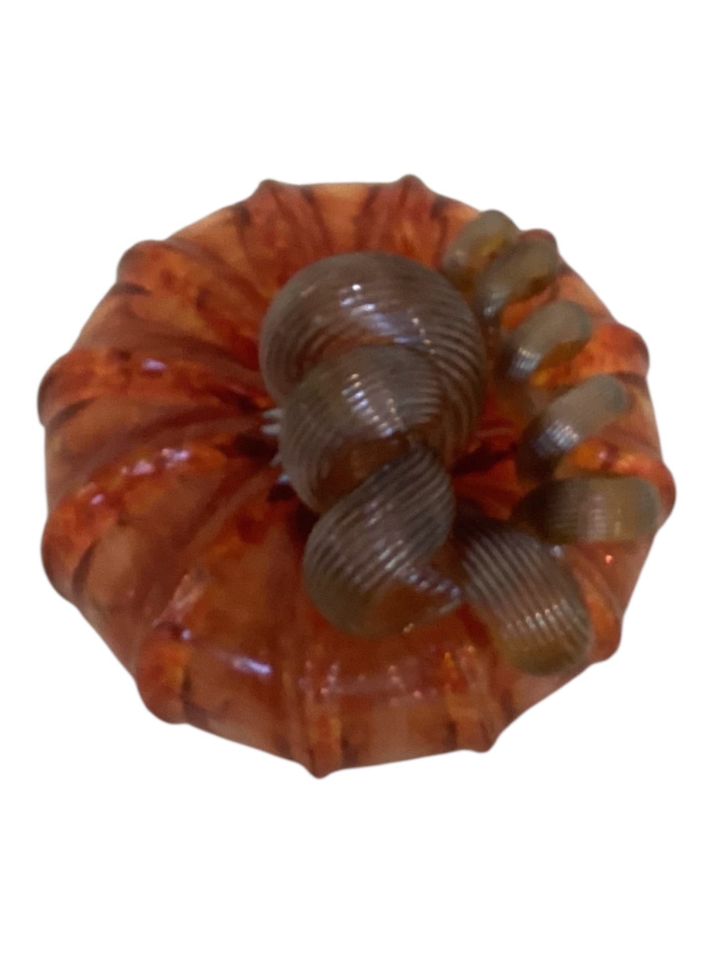 Hand Blown Glass Pumpkin – Iridescent Decorative Fall Harvest Décor | Elegant Home Accent