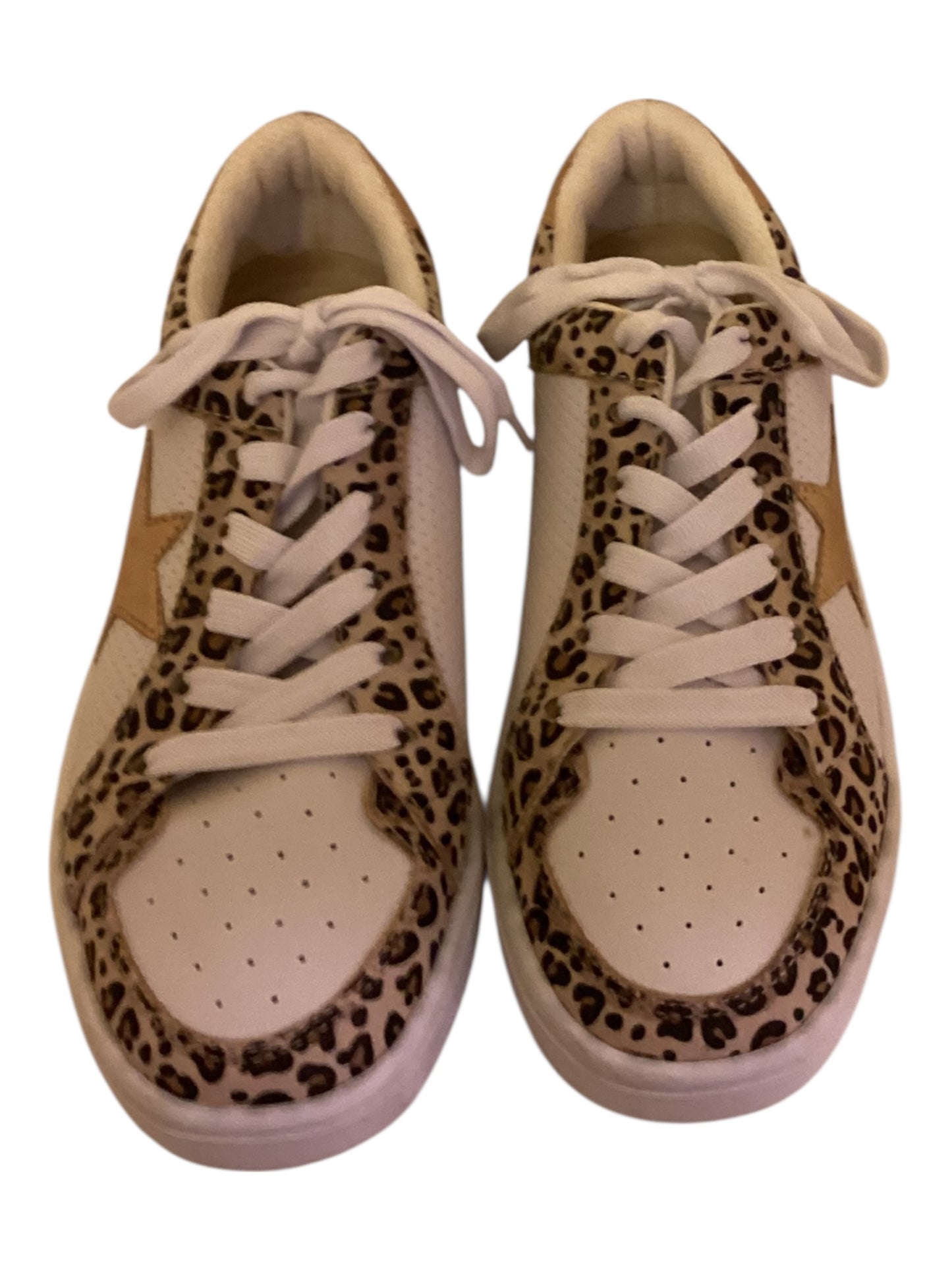 MKS Women’s Leopard Print Sneakers – Size 7 Designer Fashion Tennis Shoes