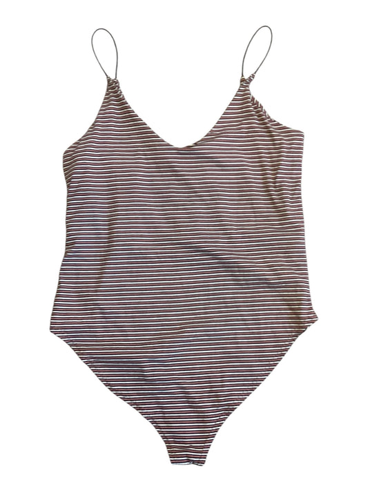 Gaze Women’s Striped Bodysuit – Size Large
