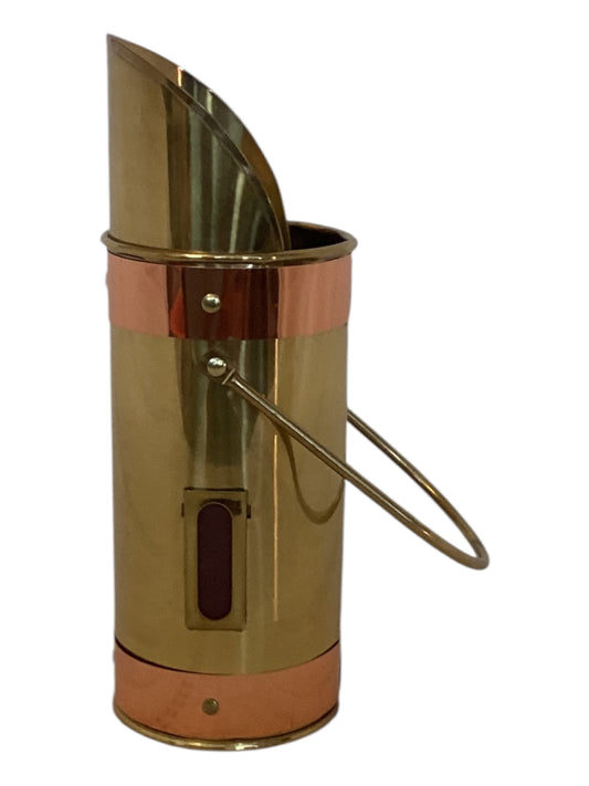 Vintage Brass & Copper Match Stick Holder | Rustic Decorative Match Holder | Antique Home Accent