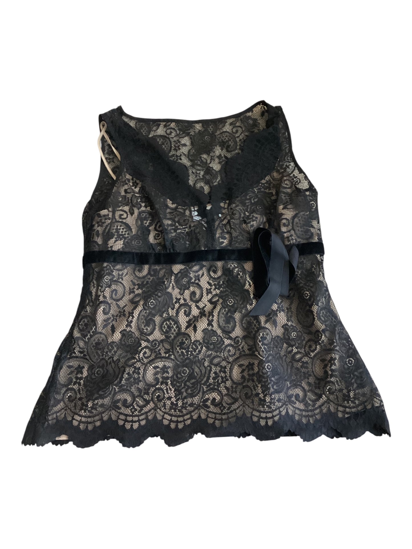 Ann Taylor LOFT Black Lace Sleeveless Top Women’s Size 10