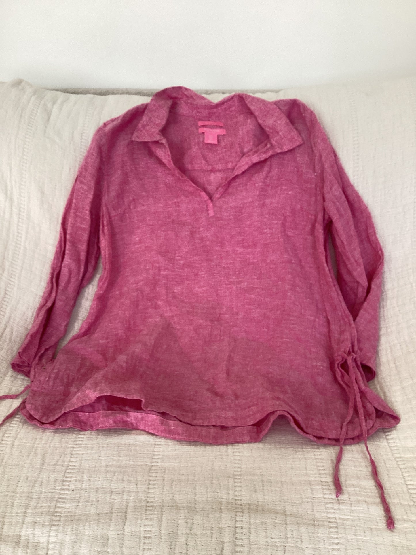 Isaac Mizrahim 100% Linen Blouse (L)