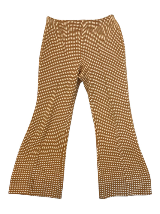 Anthropologie Maeve Knit Capris – Women’s Size Medium – Golden Yellow & White Patterned Cropped Pants
