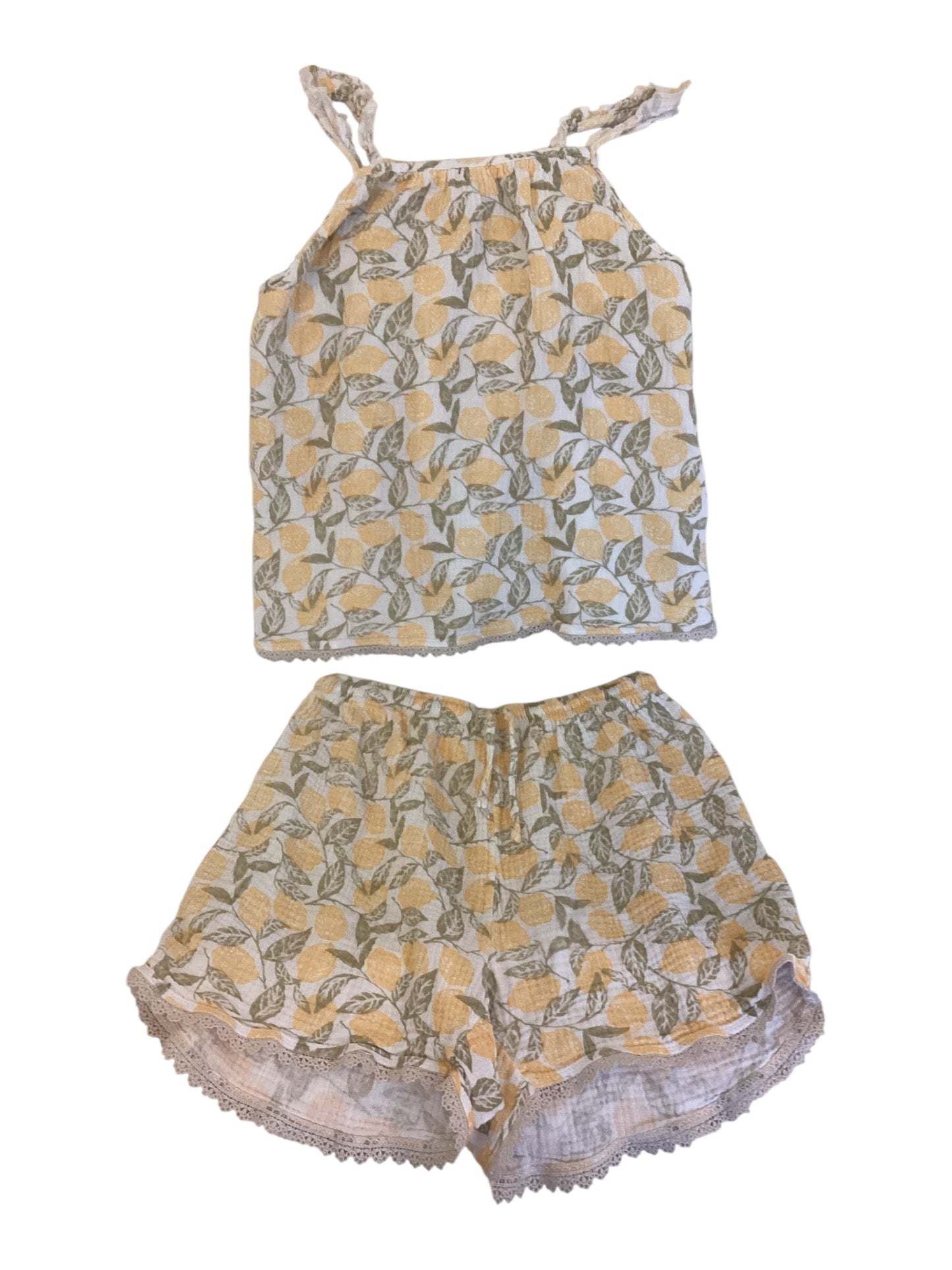 J.O.Y Women’s Lemon Tree Print Summer Set Size Medium