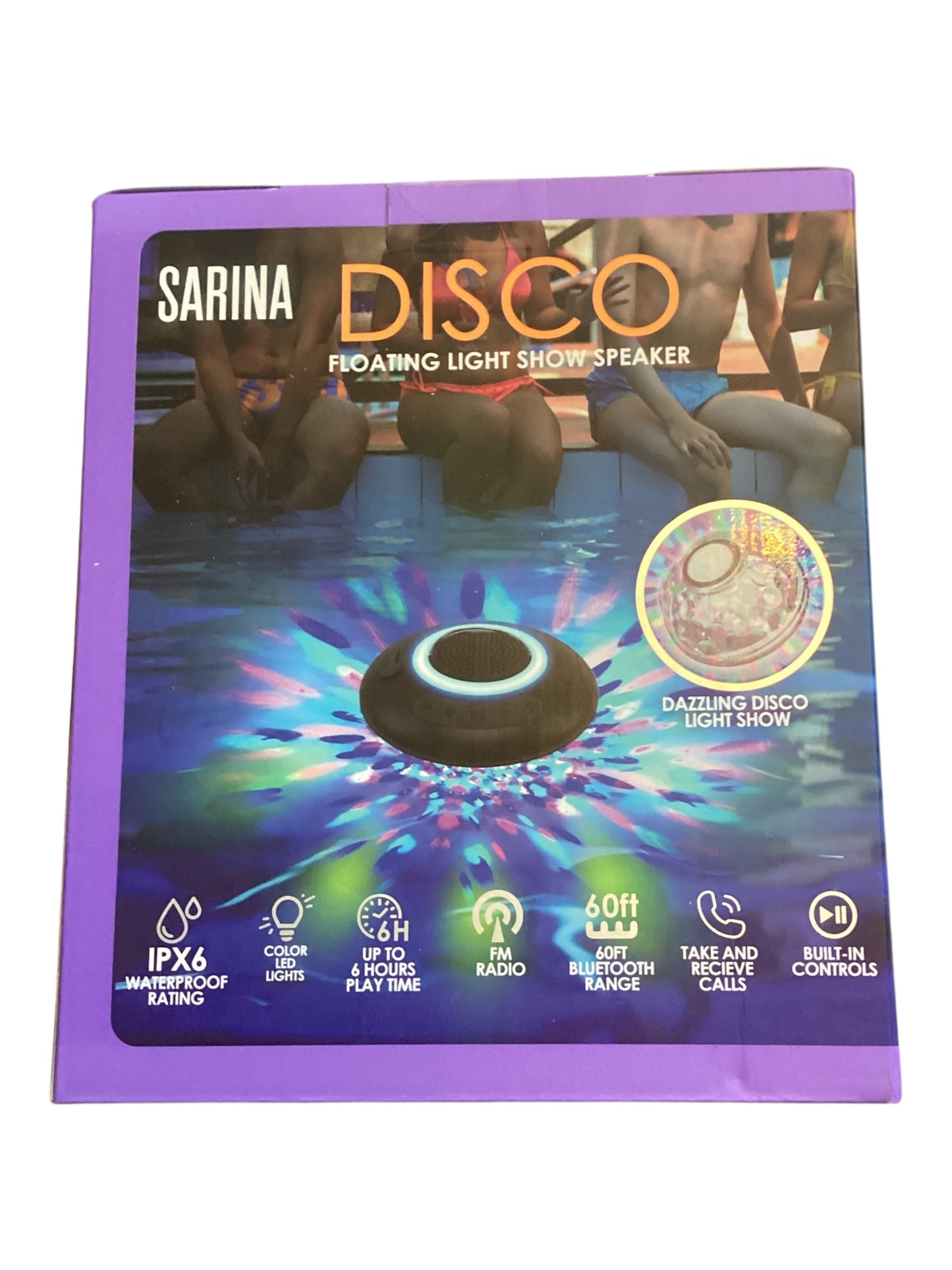 Sarina Disco Floating Light Show Bluetooth Speaker | Wireless LED Party Speaker with Colorful Lights