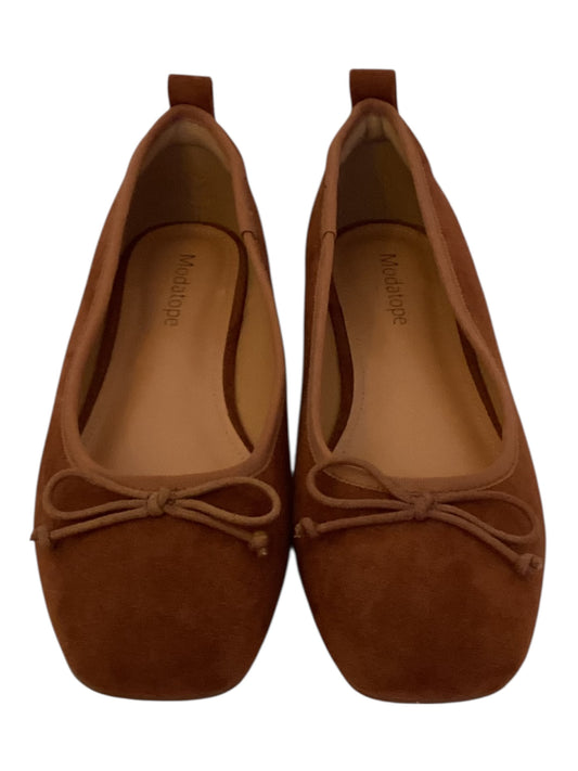 Women’s Madatope Brown Suede Ballet Flats – Size US 8 | Classic Slip-On Comfortable Flats