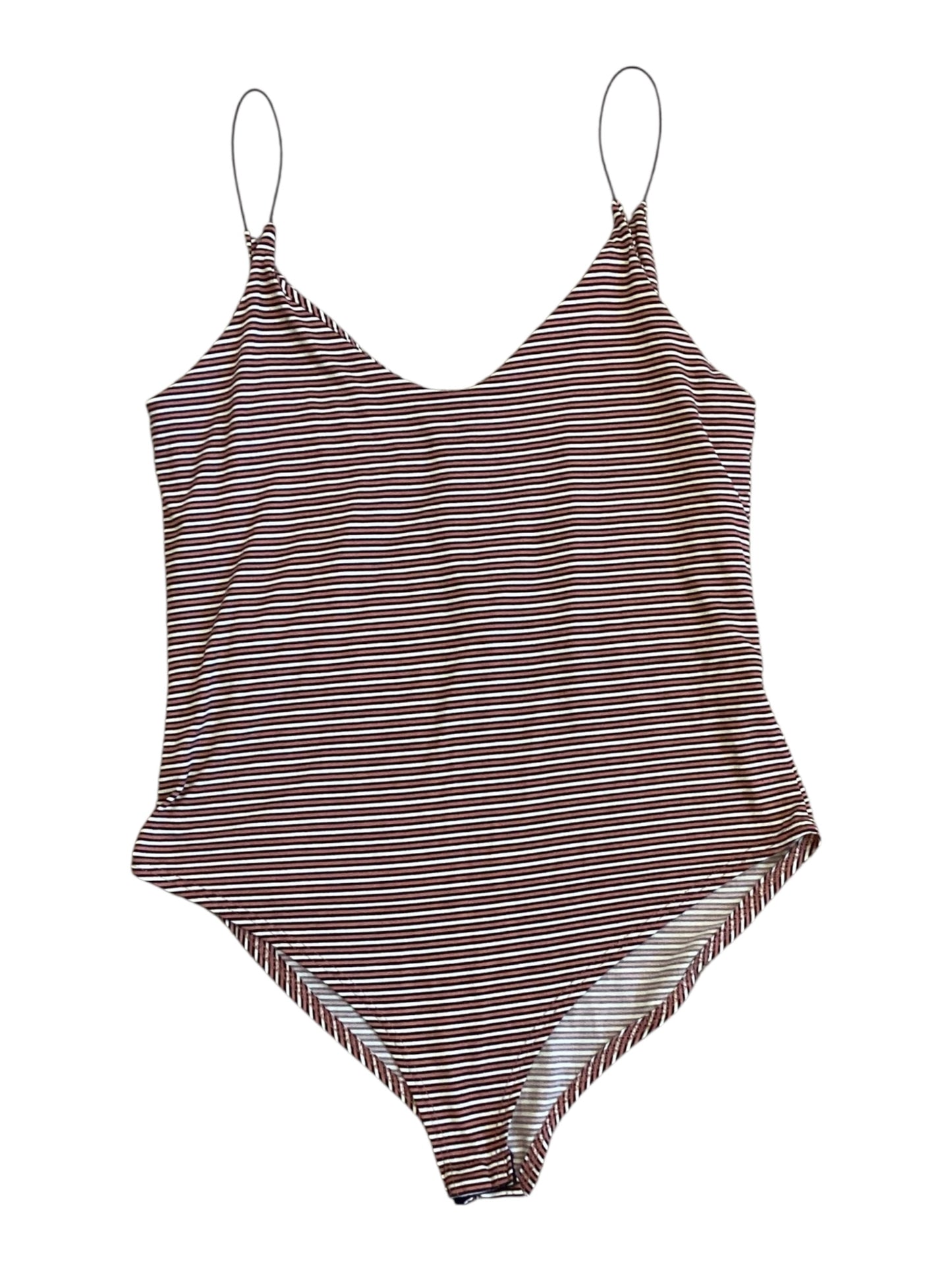 Gaze Women’s Striped Bodysuit – Size Large