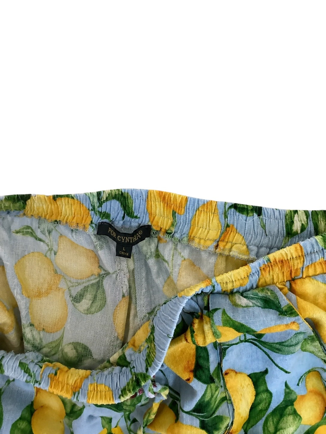 For Cynthia Women’s Lemon Print Shorts Size Large