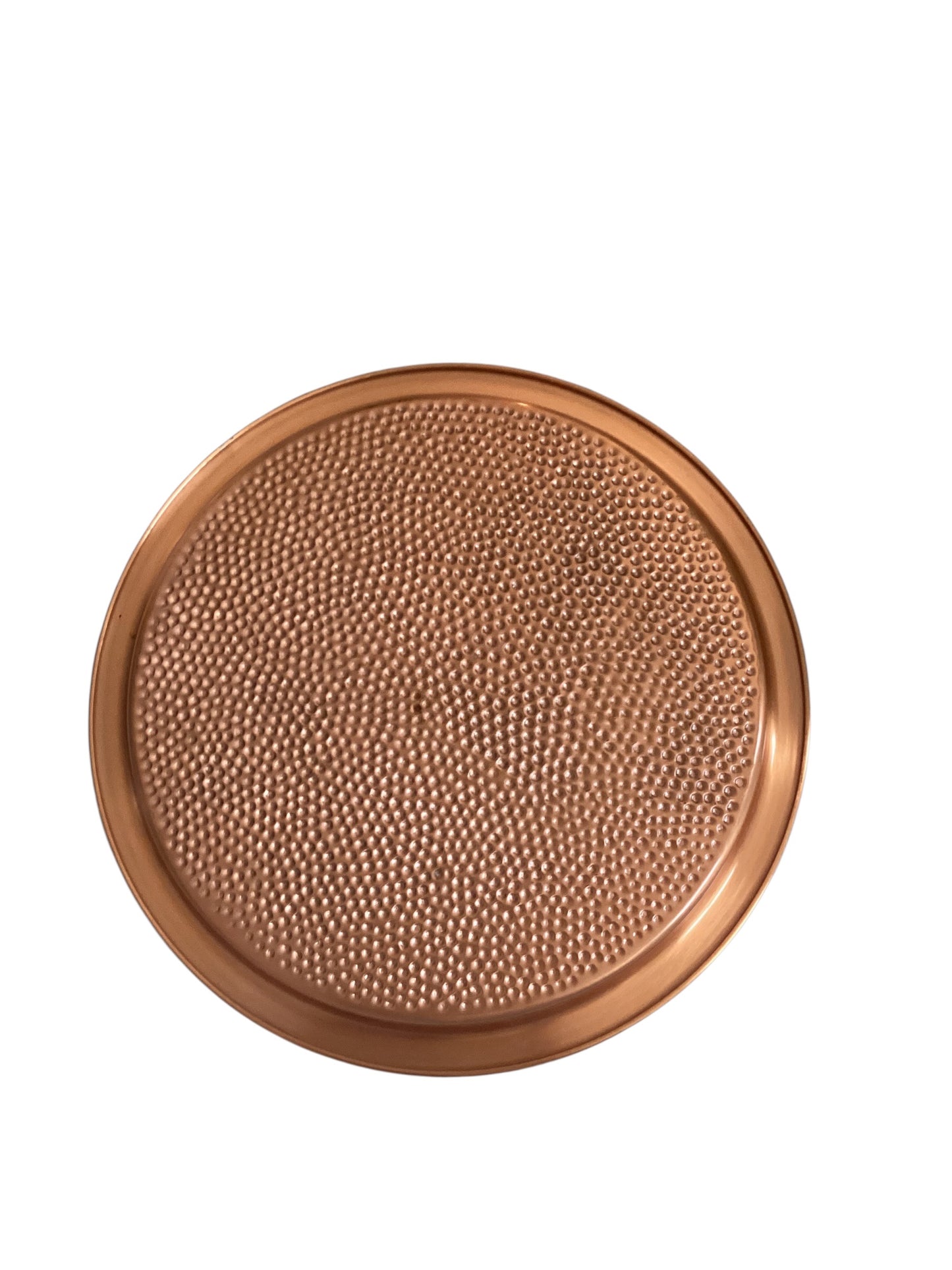 Vintage Hammered Copper Style Serving Tray