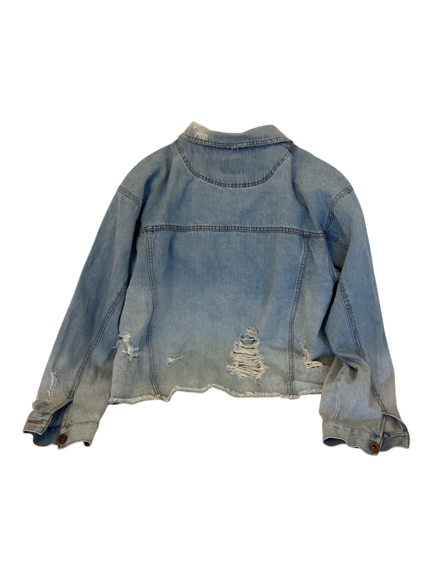 Women’s Wild Fable Distressed Denim Jacket – Light Wash | Size XL | Casual Jean Jacket