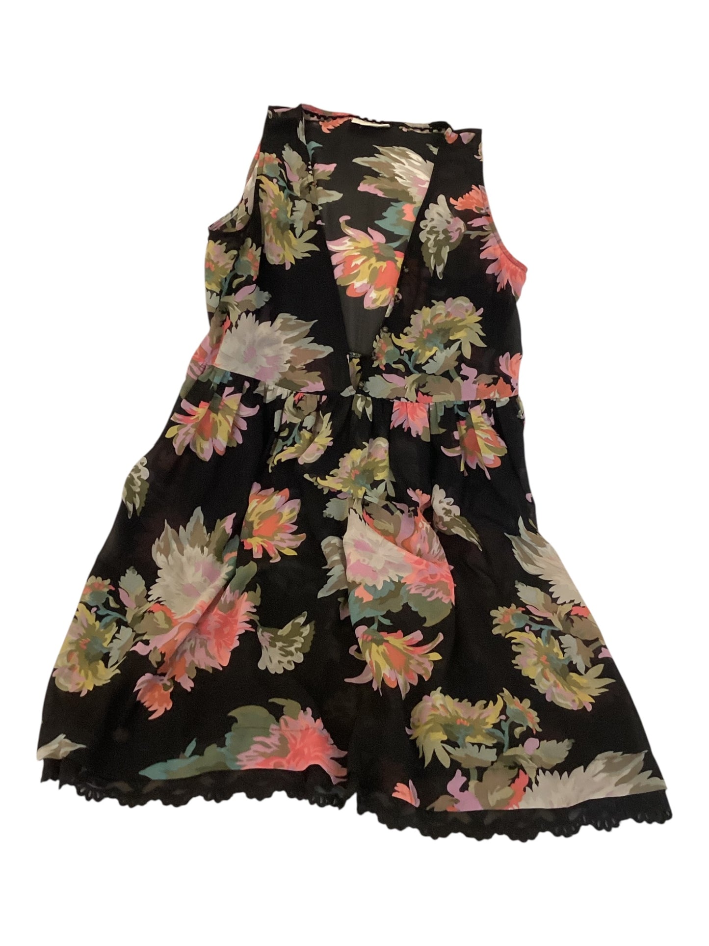 Maeve by Anthropologie Semi-Sheer Floral Mini Dress – Women’s Size Medium – Romantic Boho Style