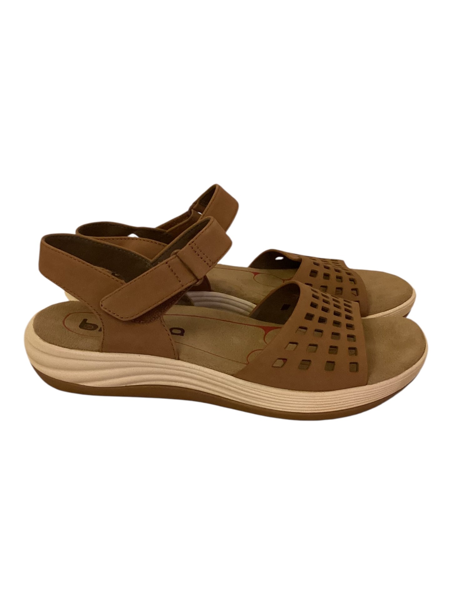 Bionica Yolanda Women’s Camel Ankle Strap Sandals – Size 7.5 Comfort Wedge Sandals