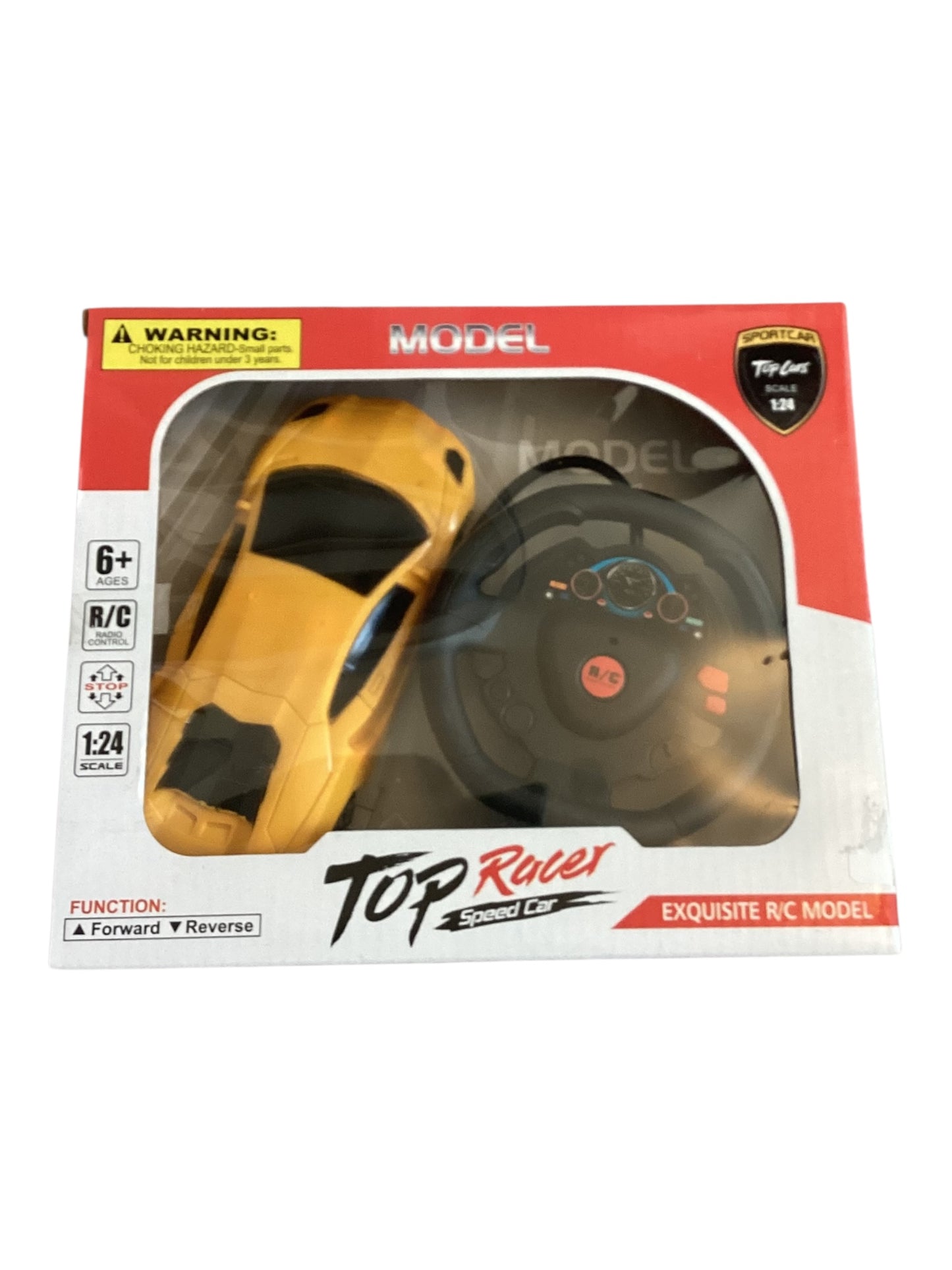 Top Racer Sports Race Car with Steering Wheel – Interactive Racing Toy Car Set for Kids, Realistic Driving Fun