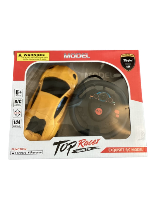 Top Racer Sports Race Car with Steering Wheel – Interactive Racing Toy Car Set for Kids, Realistic Driving Fun