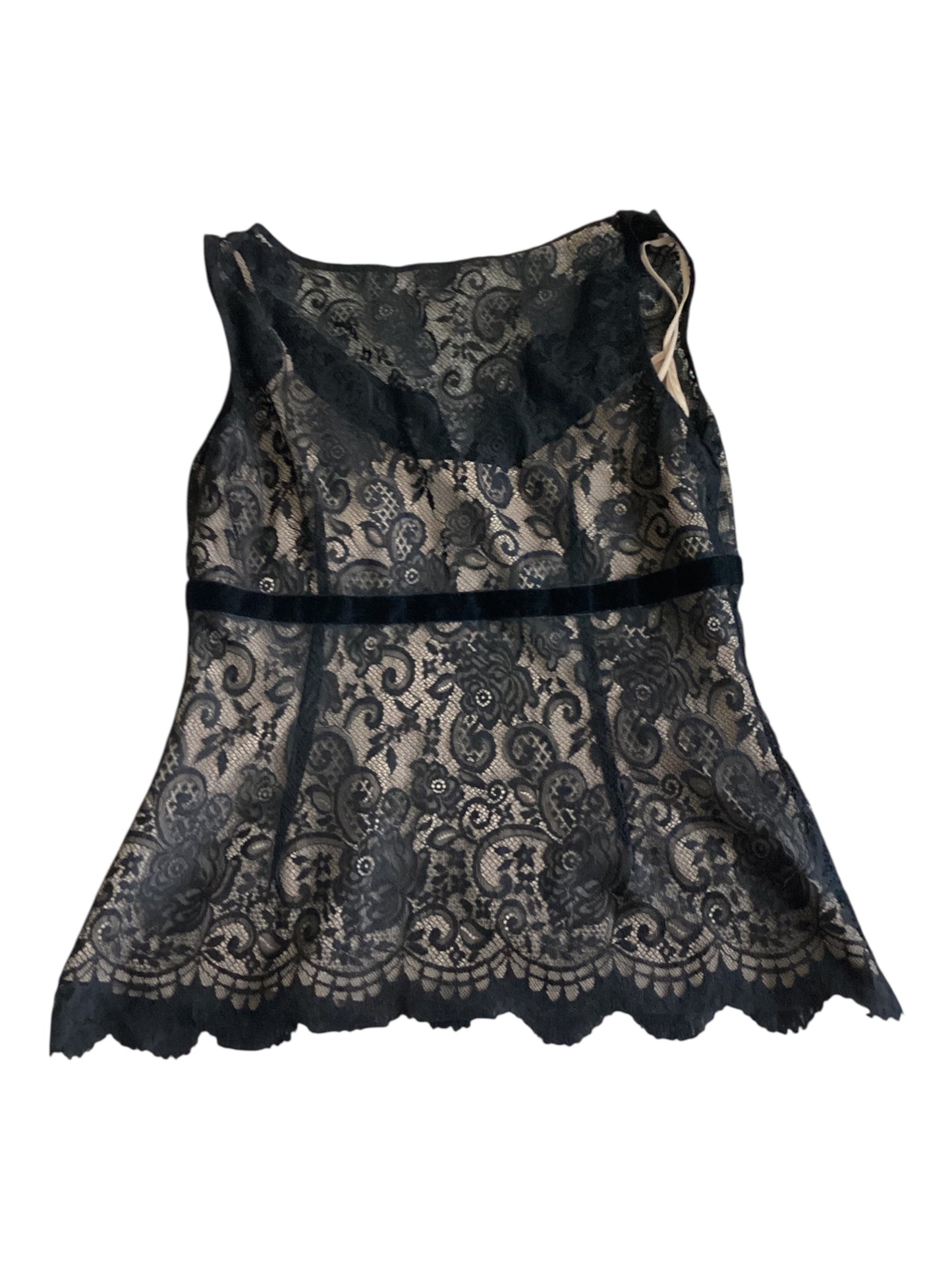 Ann Taylor LOFT Black Lace Sleeveless Top Women’s Size 10