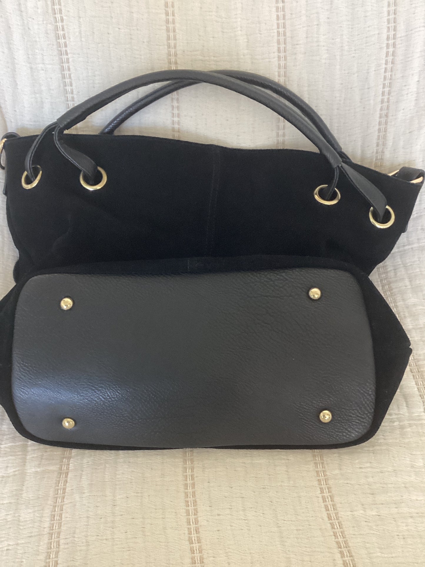 Nico Louise Black Suede Bag