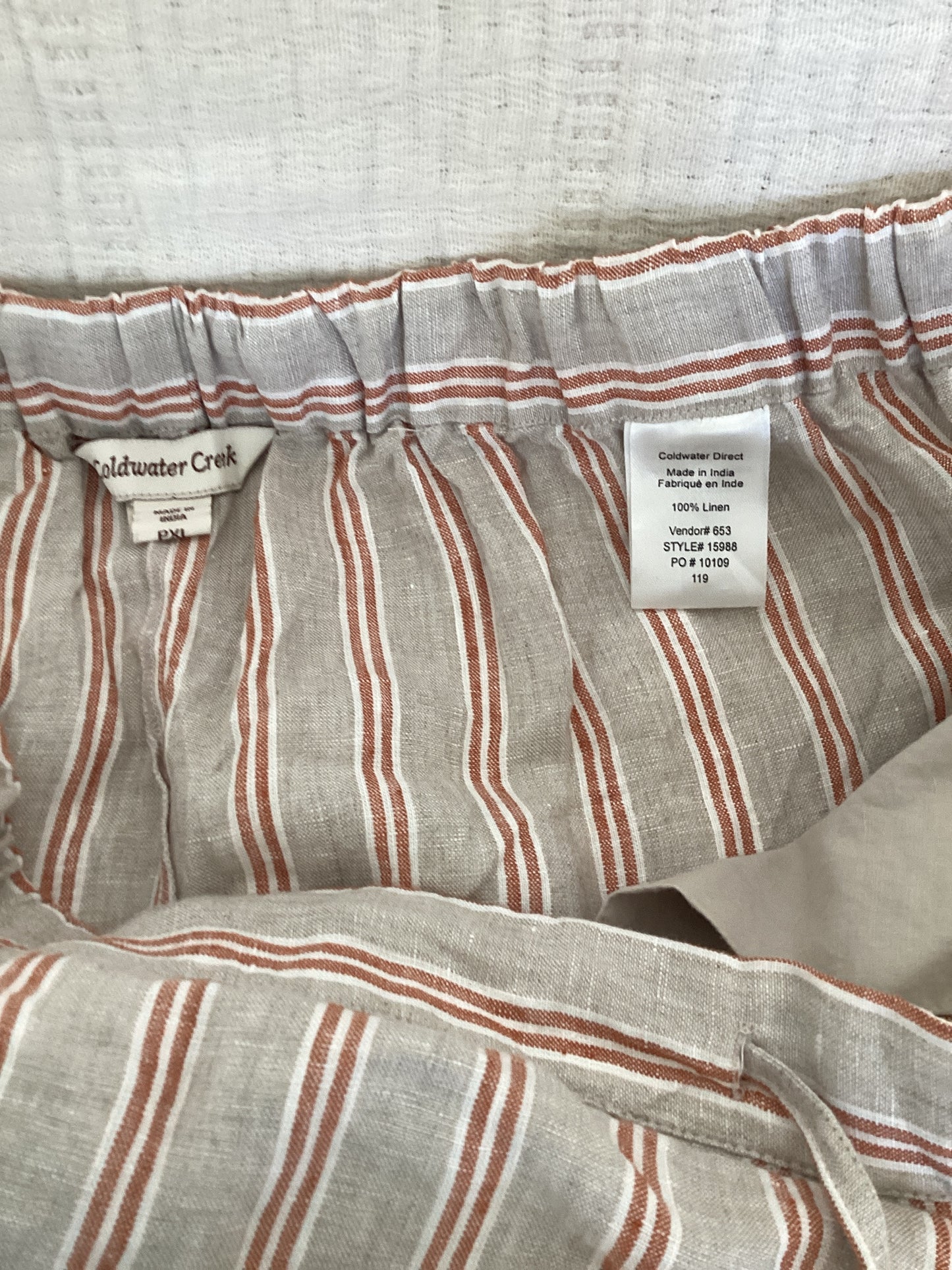 Coldwater Creek 100%Linen Pants (PXL)