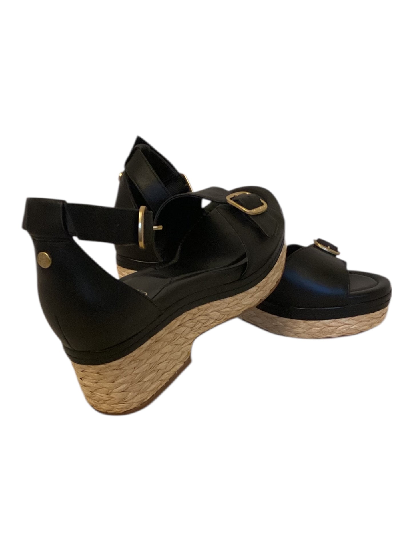 Women’s Vince Camuto Meterry Adjustable Wedge Sandals – Black, Size 7 | Stylish Comfort Sandals