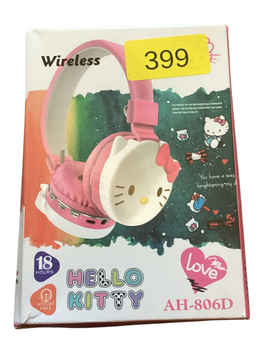 Hello Kitty AH-806D Wireless Bluetooth Headphones Pink & White | Adjustable Over-Ear Headset