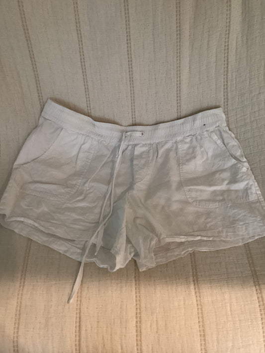 NY&C SOHO Women’s Linen Viscose blend Drawstring Short (L)