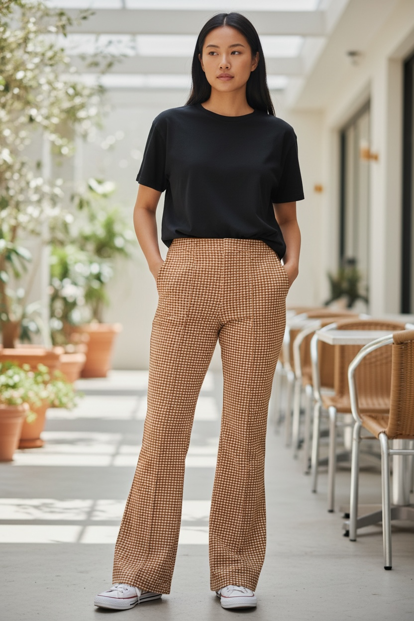Anthropologie Maeve Knit Capris – Women’s Size Medium – Golden Yellow & White Patterned Cropped Pants