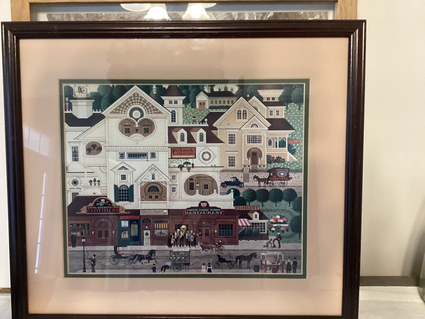 Charles Wysocki “Derby Square” Newly Framed American Art