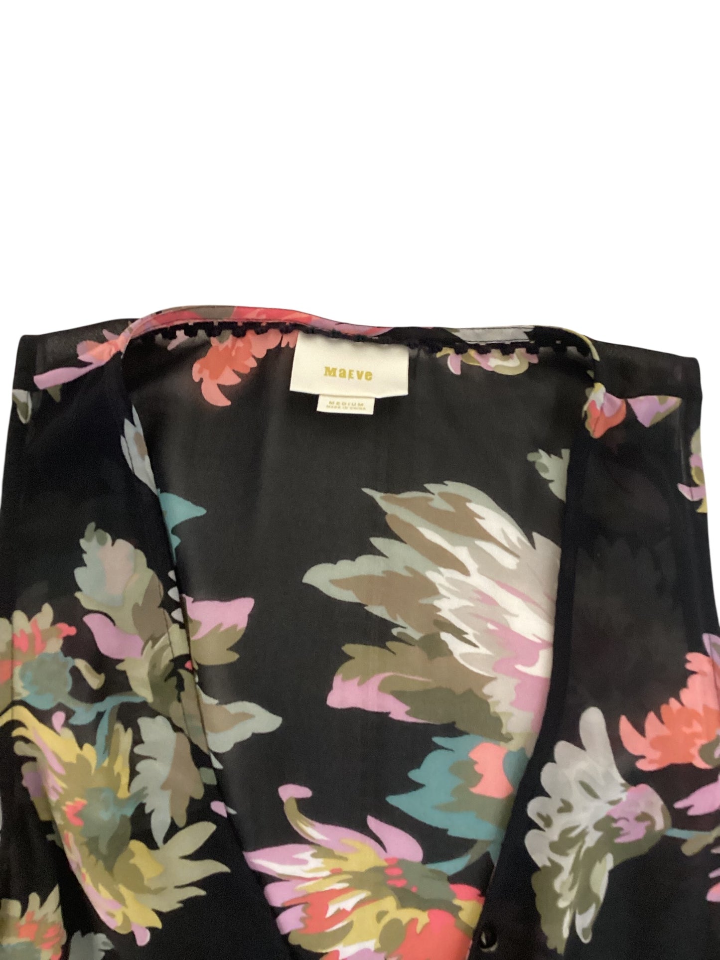 Maeve by Anthropologie Semi-Sheer Floral Mini Dress – Women’s Size Medium – Romantic Boho Style