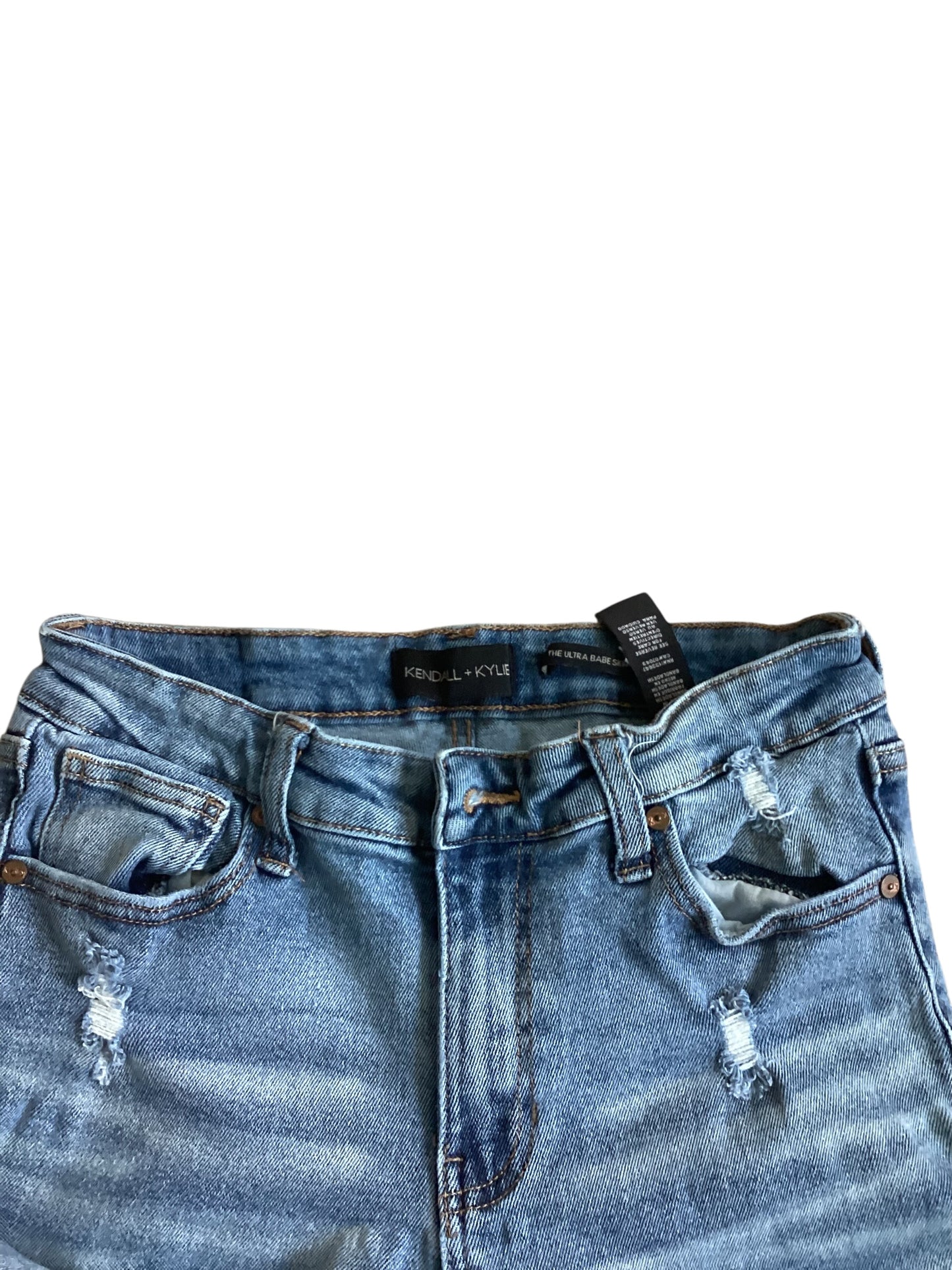 KENDALL + KYLIE The Kontour High Rise Distressed Dark Wash Jeans Women’s Size 7/28